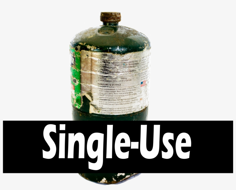 Disposable Cylinder Single Trans - Bottle, transparent png #8661688