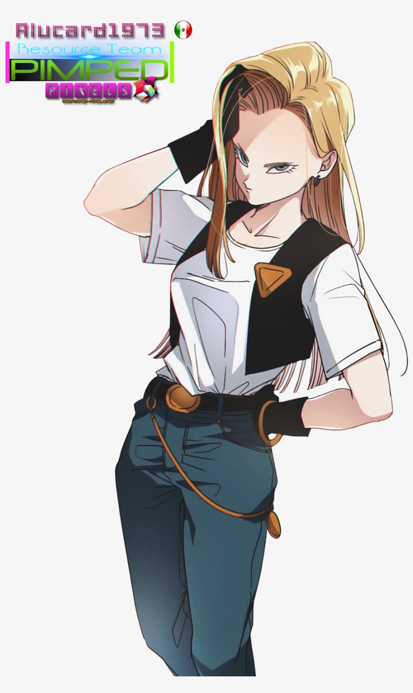 Android 18 Long Hair, transparent png #8662104