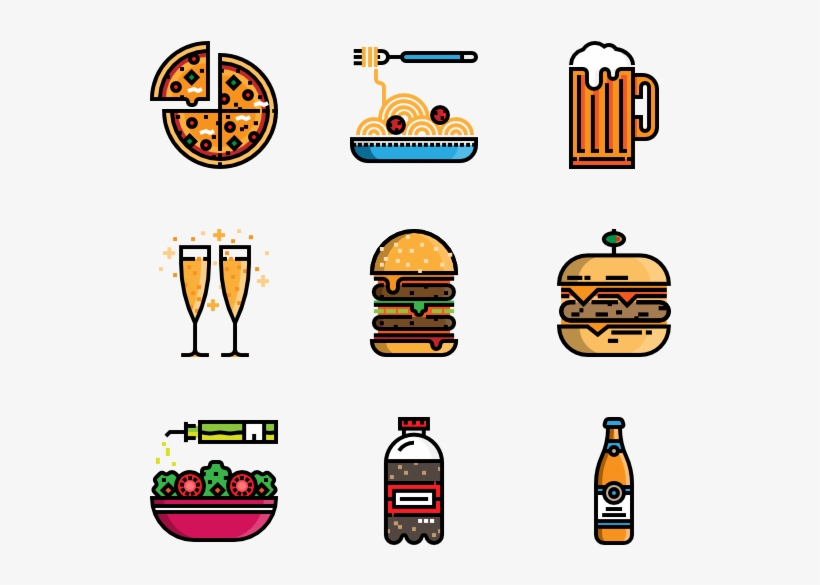 Food And Restaurant 267871 Restaurant Icon, Icon Font - Junk Food Sprite, transparent png #8662108