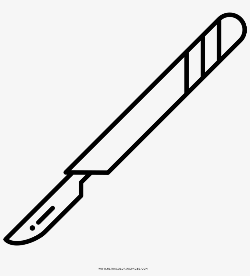 Scalpel Coloring Page - Bisturi Dibujo, transparent png #8662741