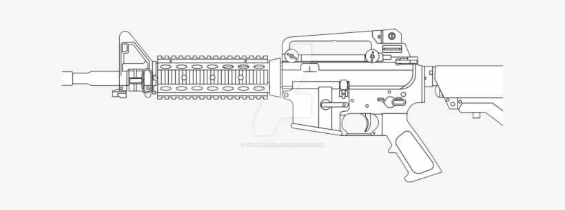Gun Clipart M4a1 - Assault Rifle, transparent png #8662879