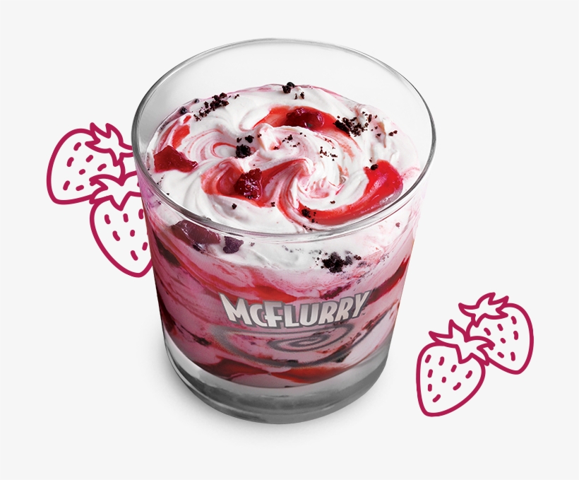Mcdonald's Mcflurry Strawberry Shortcake, transparent png #8663899