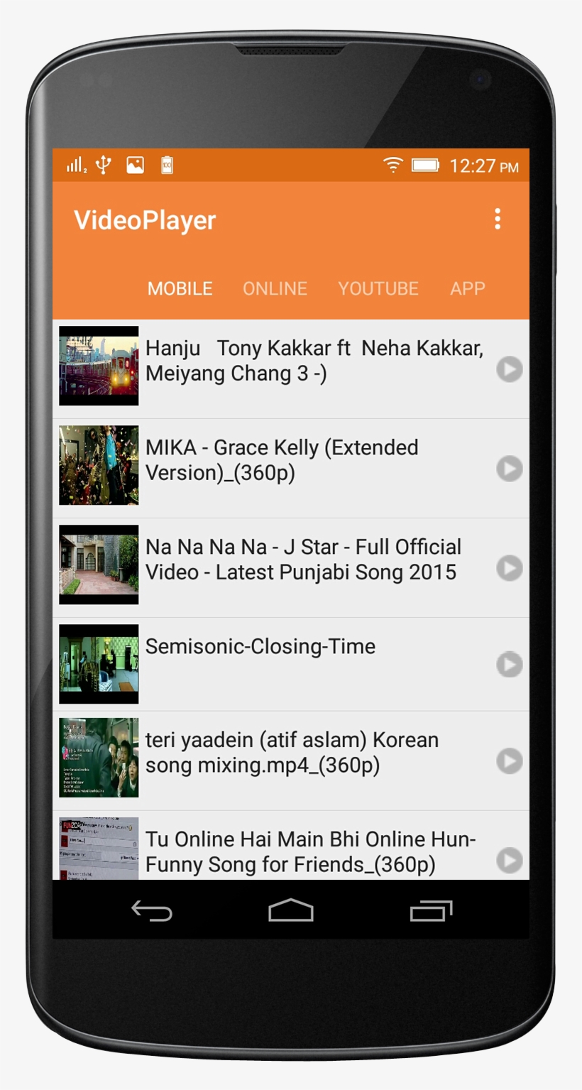 Local Video Player Android App - Smartphone, transparent png #8663933