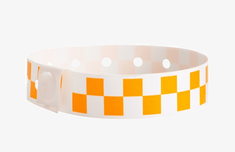 Checkerboard Neon Orange - Bracelet, transparent png #8664176