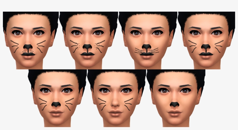 Face Paint Cat Nose And Whiskers, transparent png #8664342
