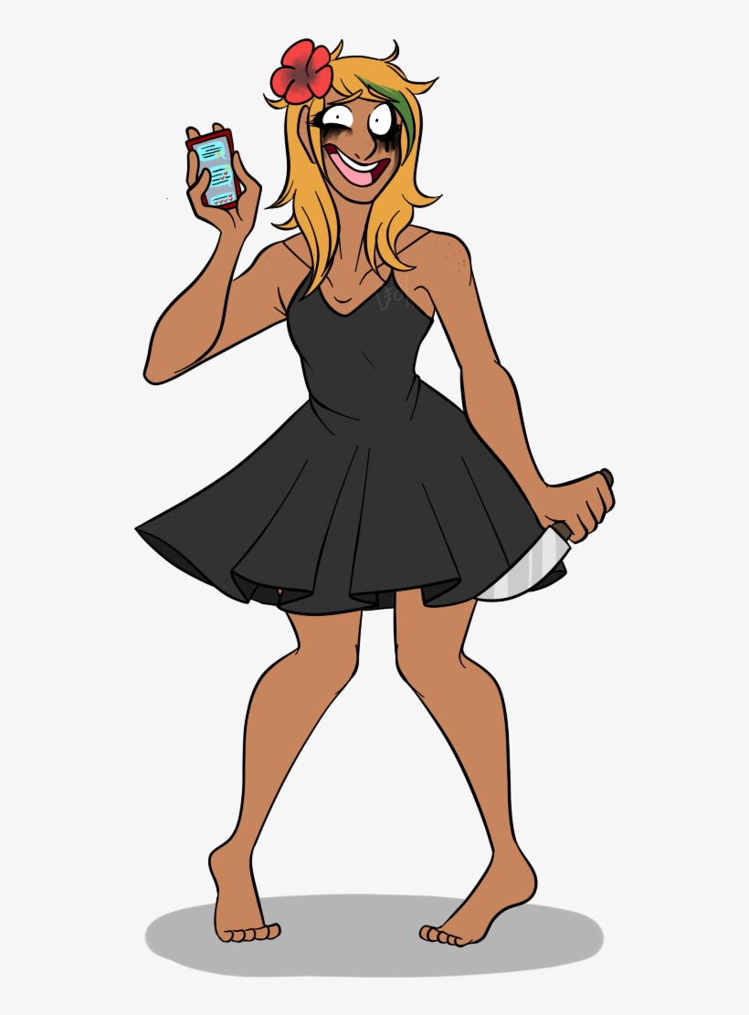 Marissa Black Dress - Cartoon, transparent png #8664524
