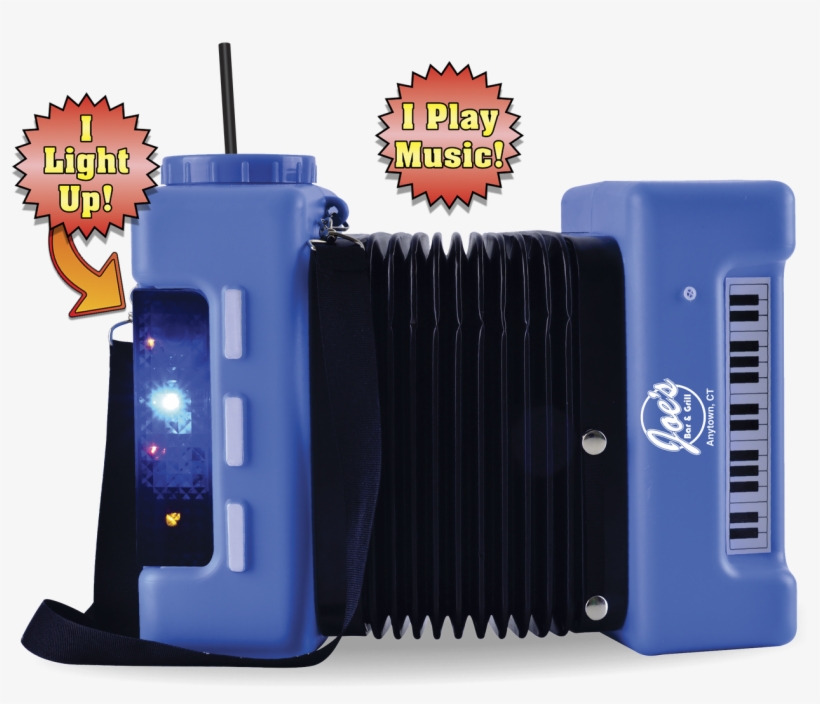 100oz Plastic Light-up & Sound Accordion - Garmon, transparent png #8665700
