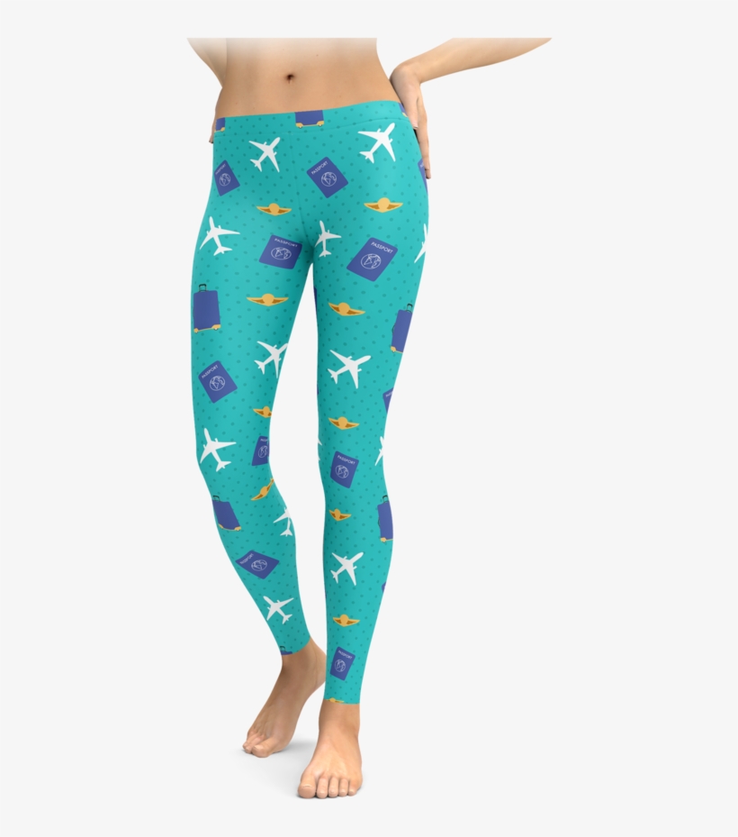 Travel Icon Leggings - Ho Ho Ho Leggings, transparent png #8666959