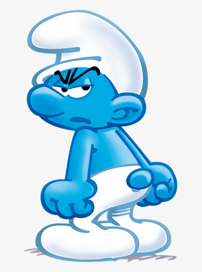 Moody Smurf, transparent png #8668371