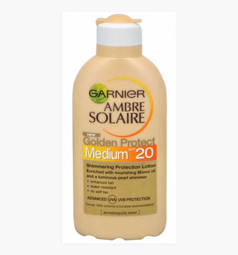 Garnier Ambre Solaire Golden Protect Lotion Spf20, transparent png #8668408