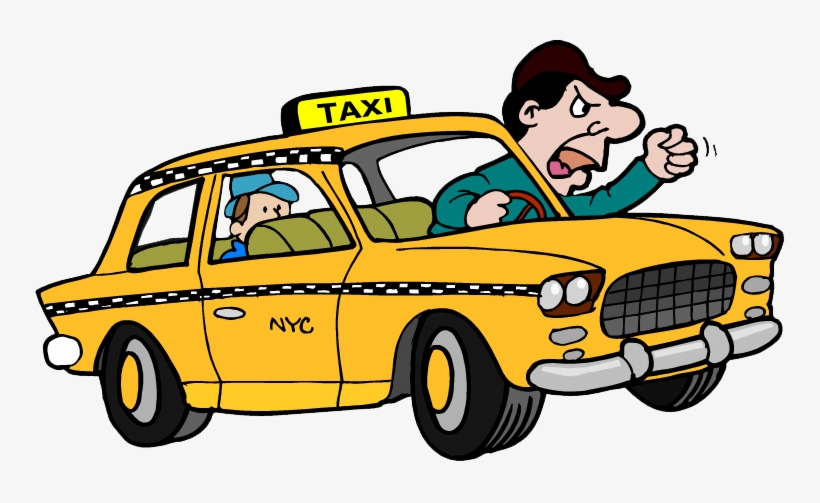 Driving Clipart Taxi Passenger - Angry Taxi Driver Cartoon, transparent png #8668823