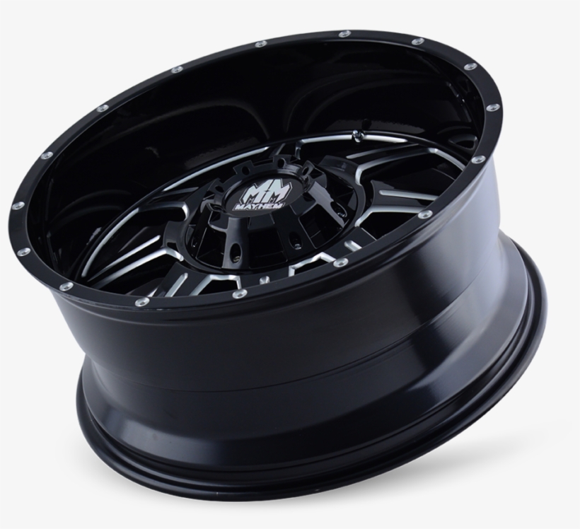 8100 Blackmilledspokes Angle - Wheel, transparent png #8669121