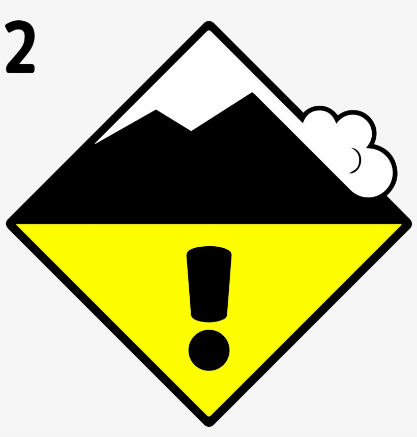 Avalanche Moderate Danger Level - Avalanche Danger Icon, transparent png #8669719