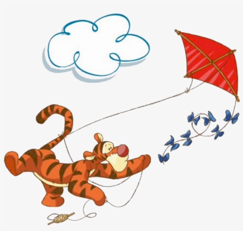 Free Png Download Kitedisney - Pooh And Tigger Flying Kite, transparent png #8670914