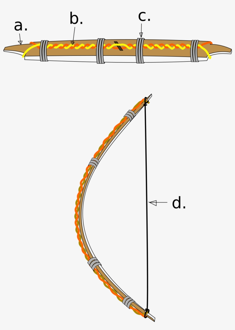 Cable-backed Bow - Cordage Backed Bow, transparent png #8672002