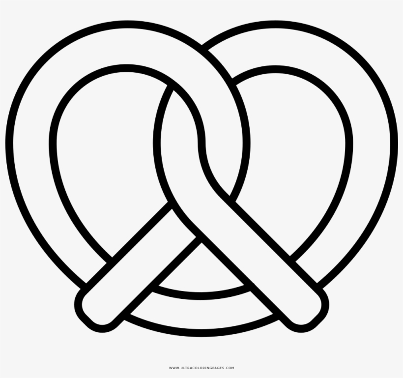 Vector Stock Pretzel Clipart Black And White - Pretzel Coloring Book, transparent png #8673051