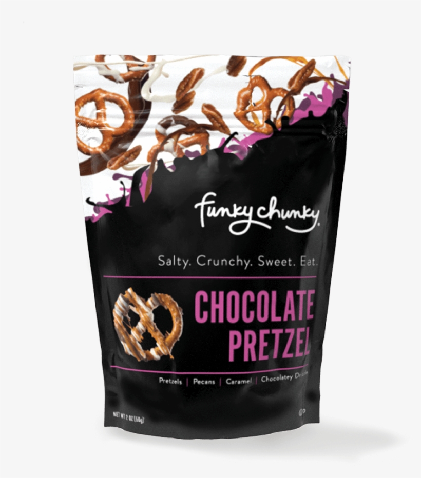 Chocolate Pretzel 2 Oz Simple Funky Chunky - Chunky Monkey Pretzels, transparent png #8673248