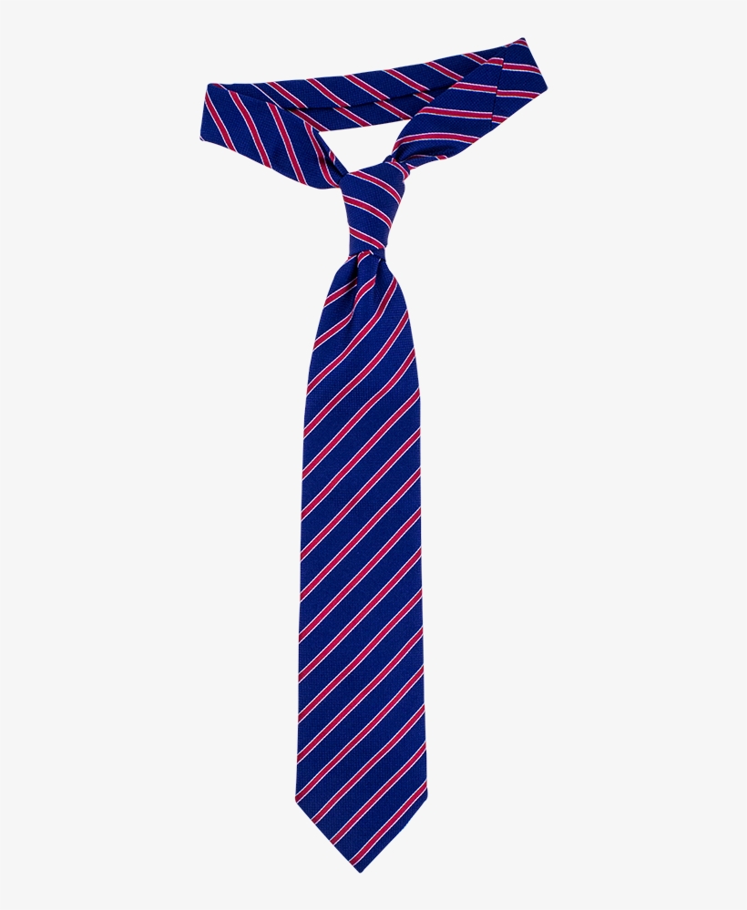 Blue With Red Stripe Tie - Tie Stripy, transparent png #8673415