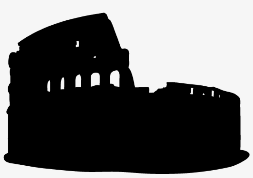 Colosseum Silhouette - Silhouette, transparent png #8673966