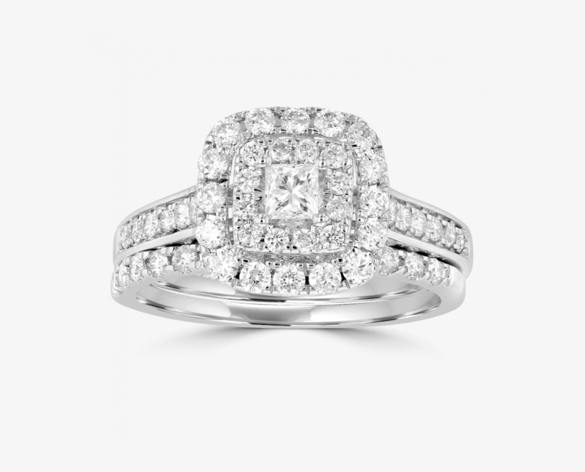 14kt White Gold - Pave Halo, transparent png #8674203
