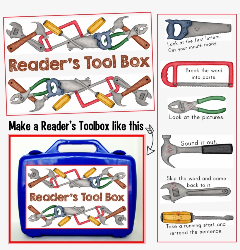 Toolbox Clipart Reading - Reading Tool Box Clipart, transparent png #8674985