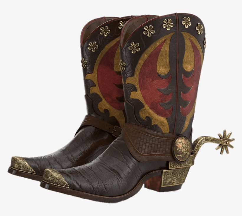 Cowboy Boots With Spurs, transparent png #8675469