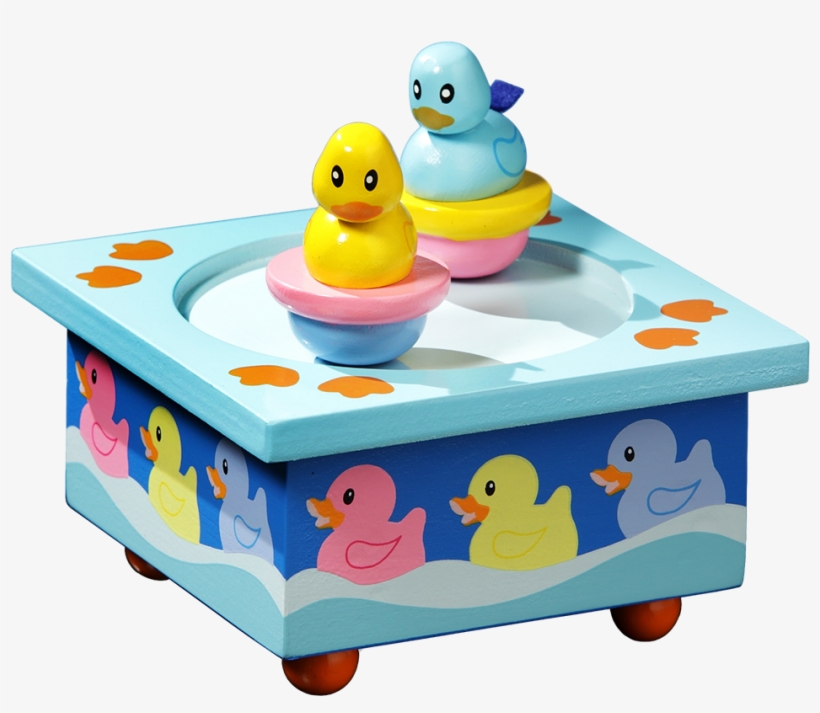 Twirlytunes™ Rubber Ducky Wooden Music Box, transparent png #8675989