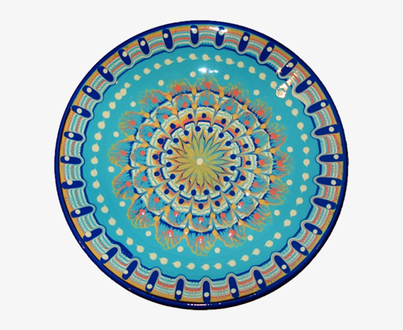 7" Baby Blue Pottery Plate - Bulgarian Pottery, transparent png #8676283
