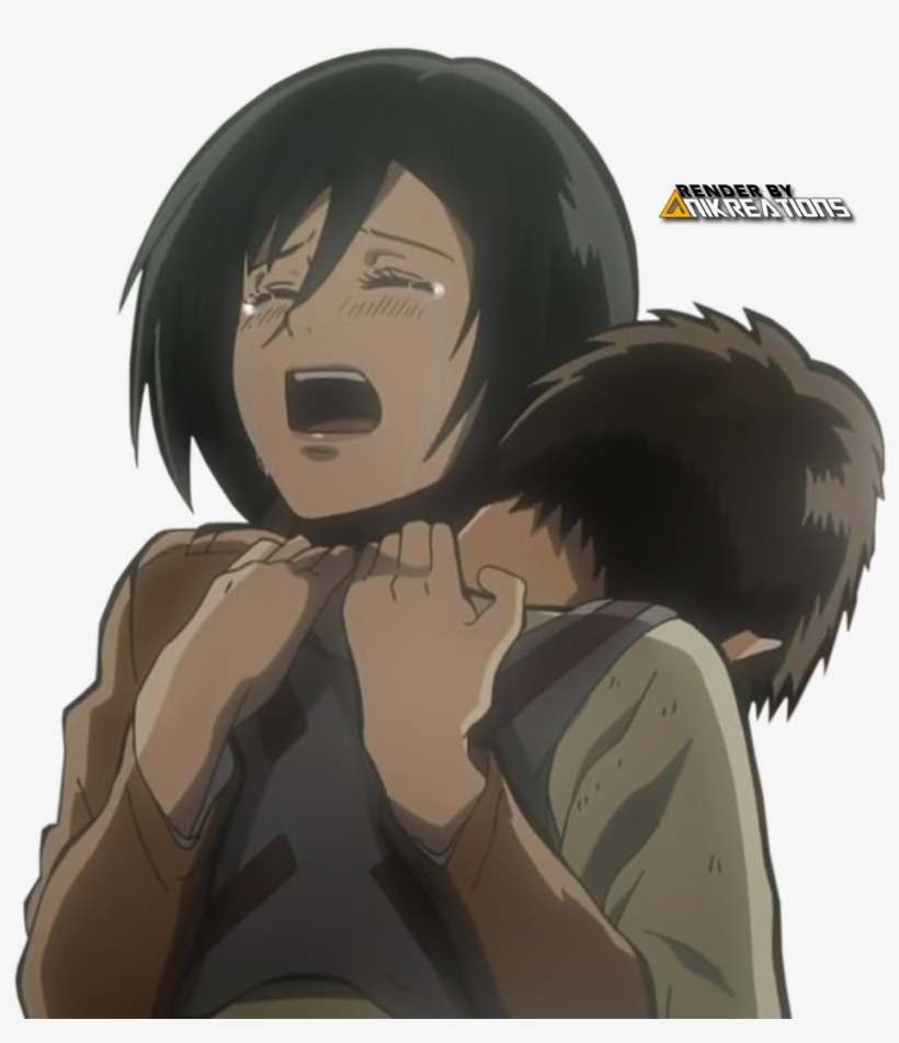 Anime Render Eren X Mikasa - Cartoon, transparent png #8676666