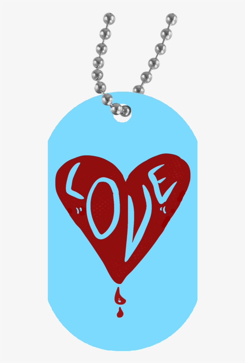 Bleeding Heart White Dog Tag - Boyfriend Gifts For Valentines Day, transparent png #8677411