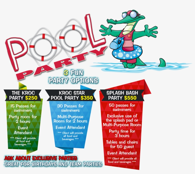 Parties At The Kroc Center - Flyer, transparent png #8678210