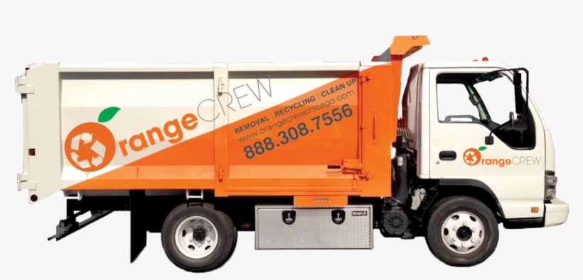 Orange Crew Junk Removal Truck - Trailer Truck, transparent png #8678316