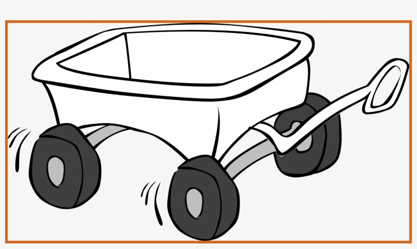 Horse Cart Coloring Pages With Challenge Wagon Page - Wagon Cartoon Black And White, transparent png #8679160