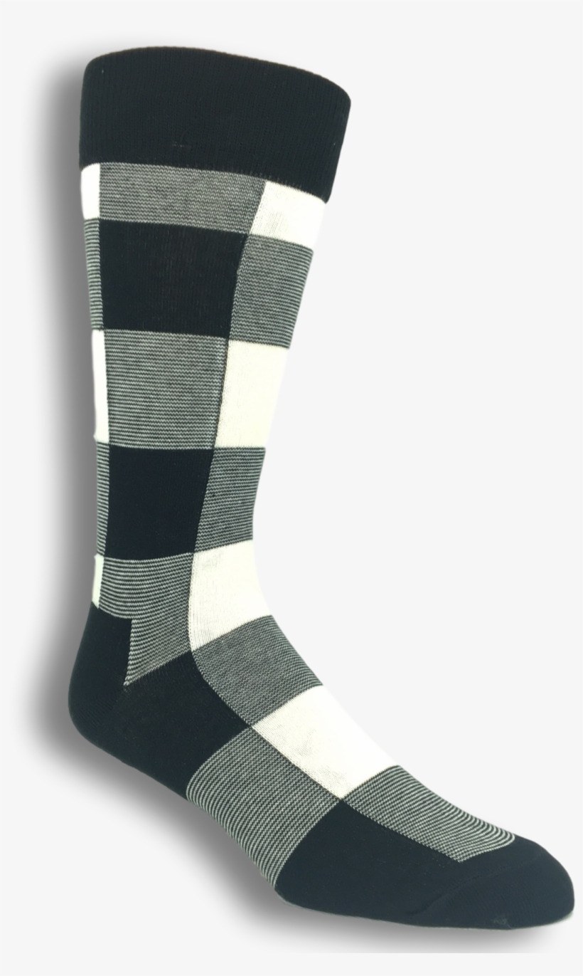 Black And White Lumberjack Socks By Happy Socks - Sock, transparent png #8680388