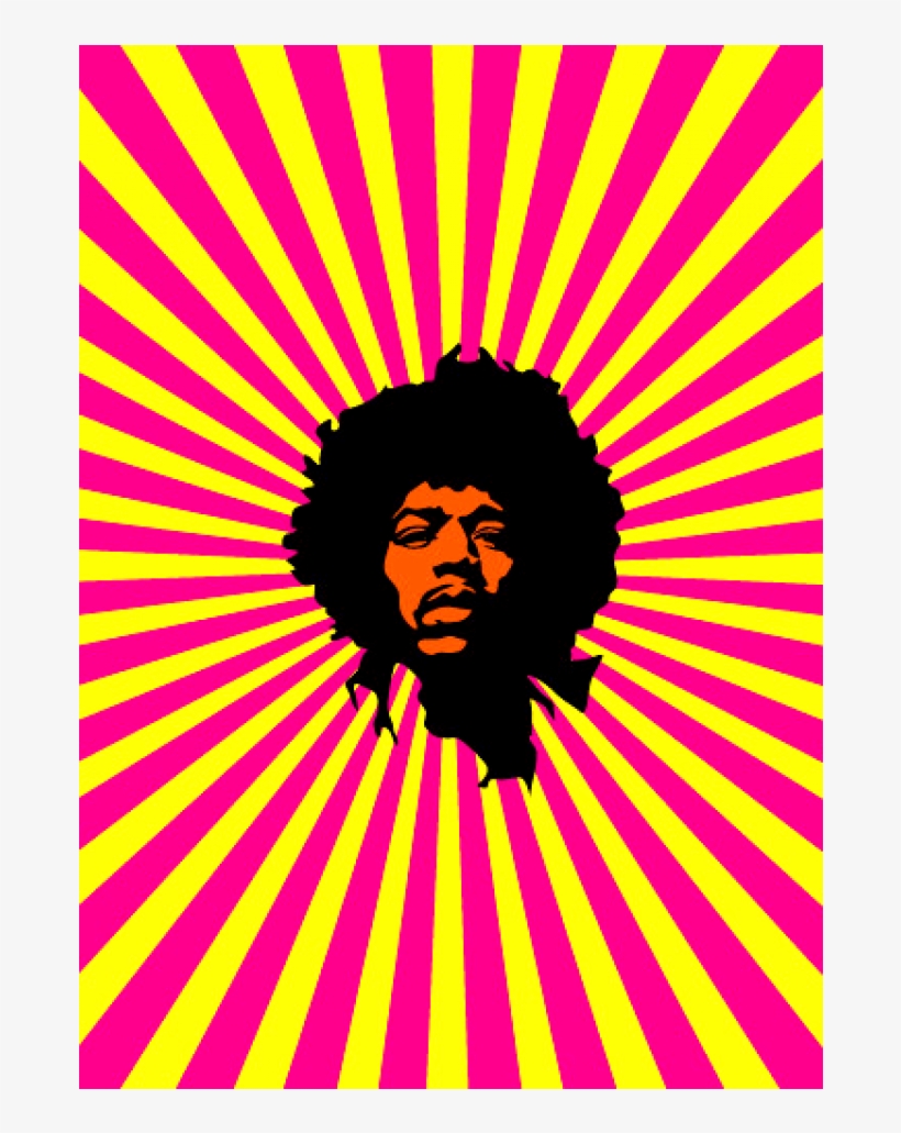 Купете Postcard - Pop Art Jimi Hendrix, transparent png #8681608