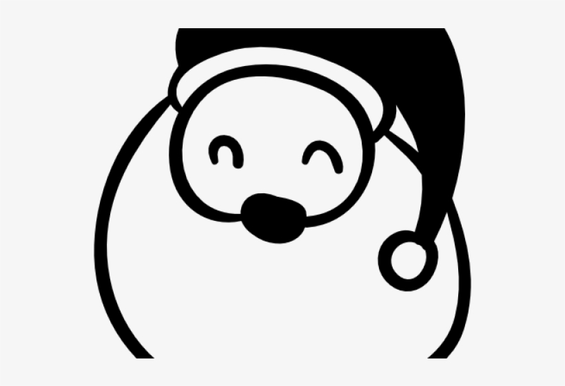 Drawn Face Santa, transparent png #8682032