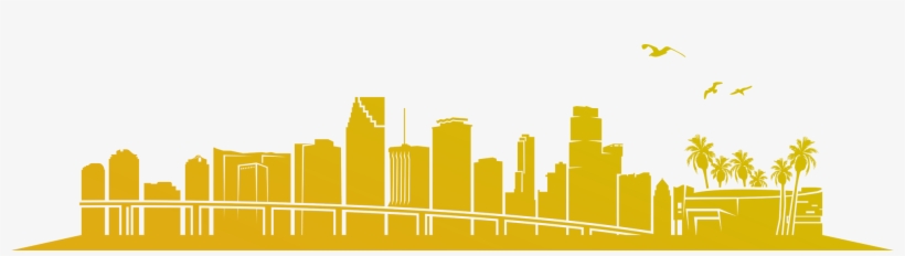 Proudly Serving Miami-dade County - Miami Skyline Vector, transparent png #8682791