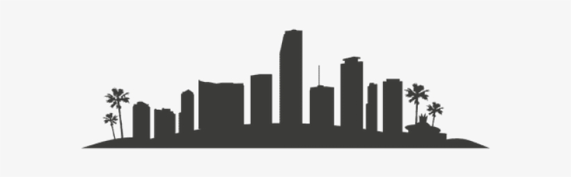 Miami Clipart Clipart Silhouette - Los Angeles City Skyline Silhouette Clipart, transparent png #8683081