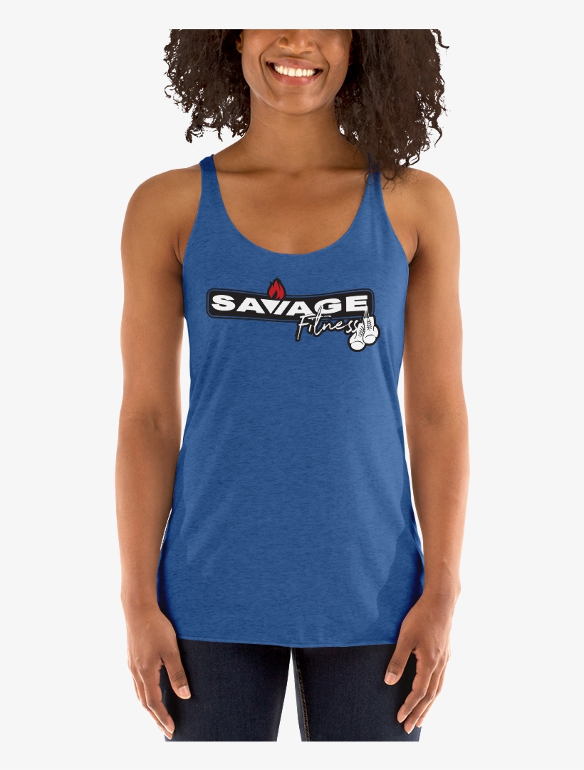 Savage Fit Box Horz Logo Mockup Front Womens Vintage - Shirt, transparent png #8683083