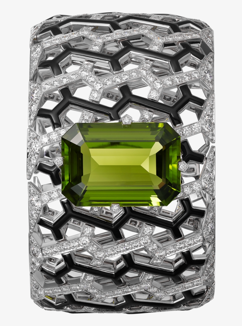 High Jewellery Bracelet White Gold, Peridot, Black - Jewellery, transparent png #8683116