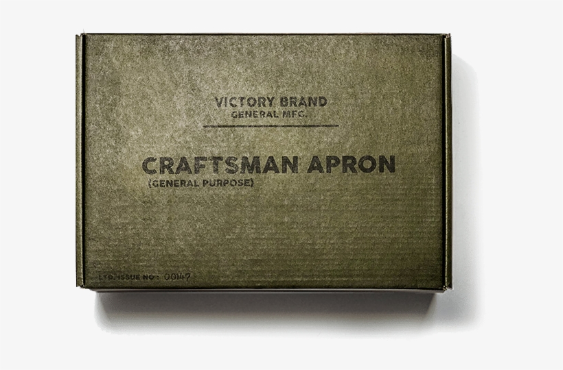 Vintage Military Green Craftsman Apron Box - Book, transparent png #8684247
