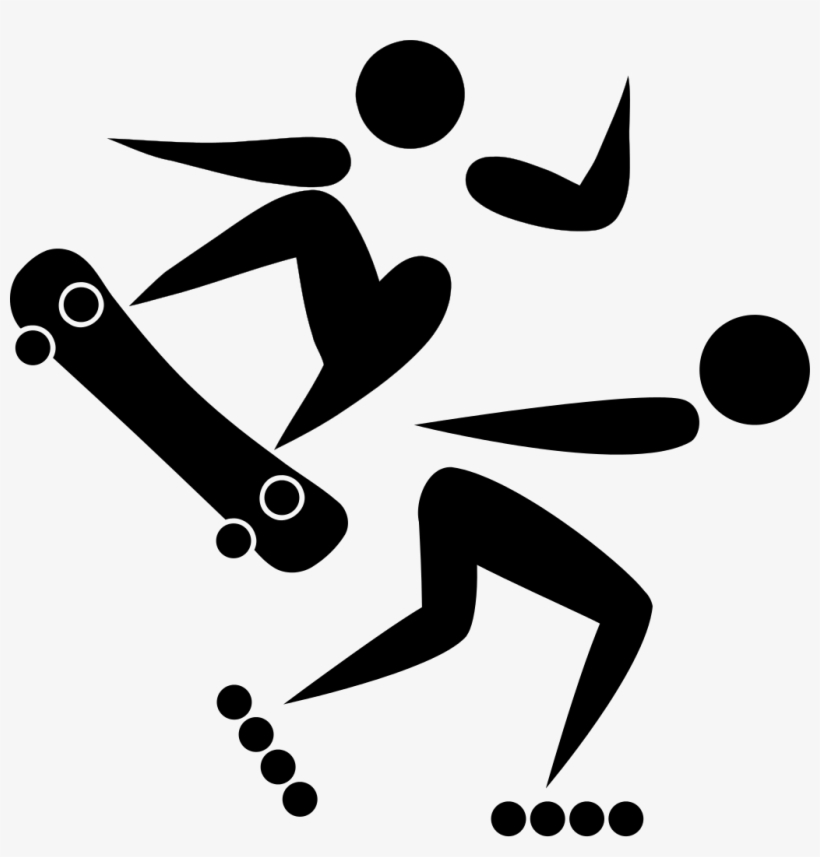 File - Skating Pictogram - Svg - Patinaje De Velocidad Dibujo, transparent png #8684377