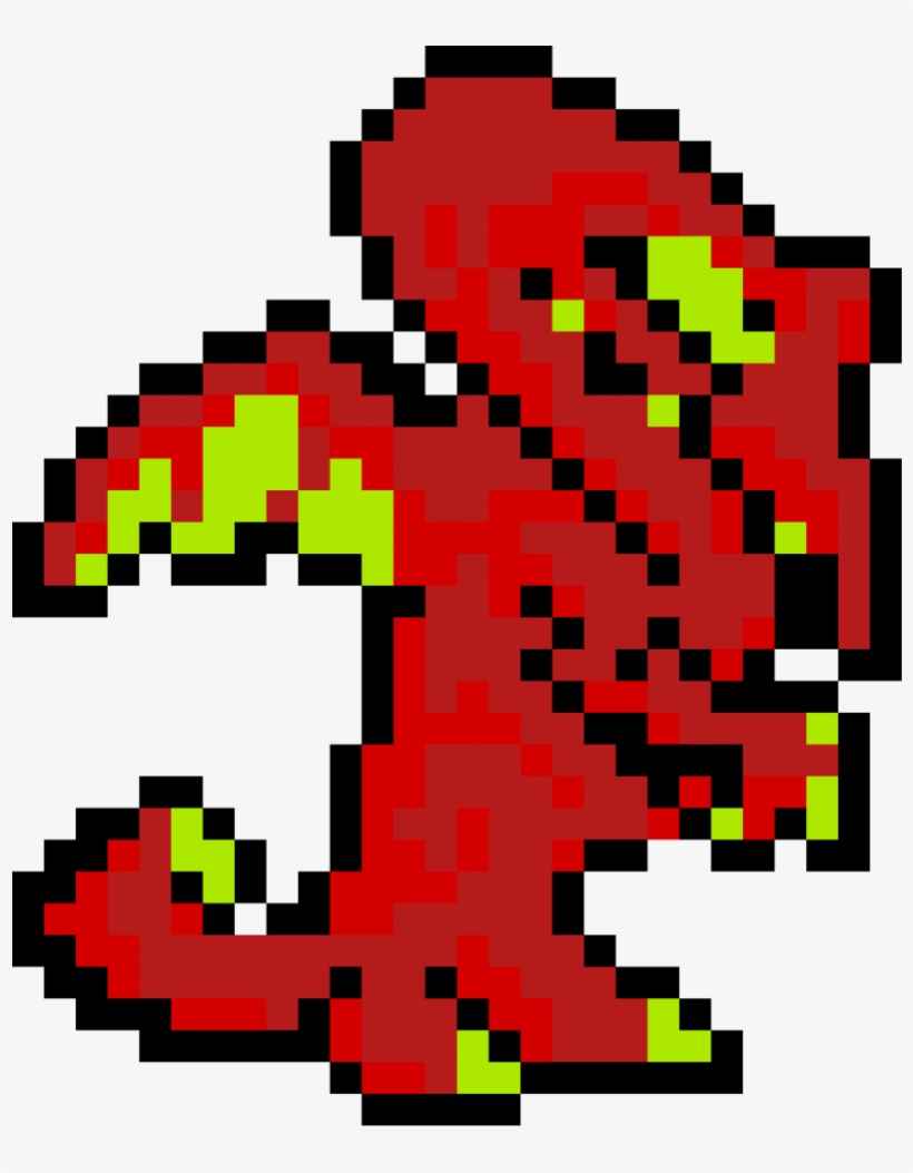 Pixel Ridly Ridley - Gooey Kirby Pixel Art - Free Transparent PNG Download - PNGkey