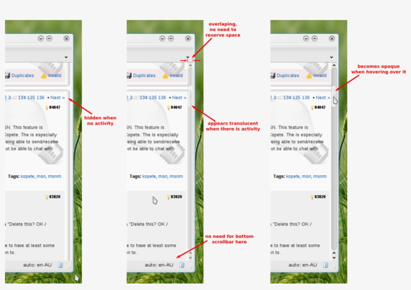 Any Sort Of User Interaction Involving The Mouse, Like - Windows 7 Hide Scrollbars, transparent png #8685554