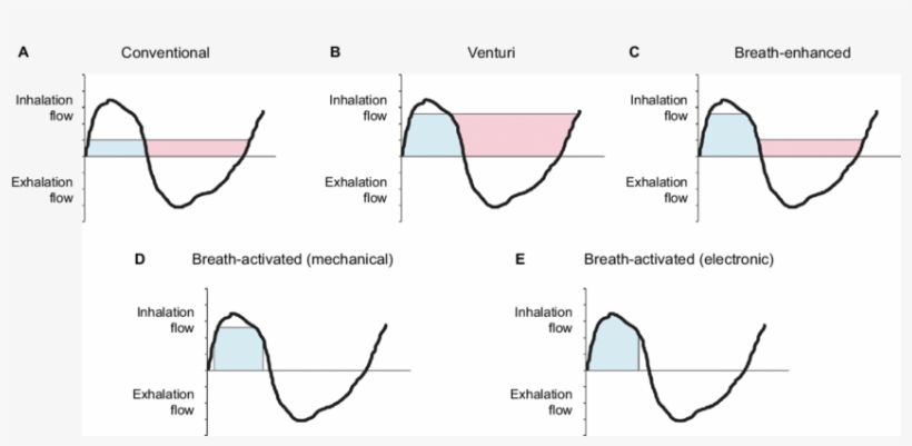 Tidal Breathing Flow-time Graph Of Drug Delivery According - Breathing Graph, transparent png #8686359