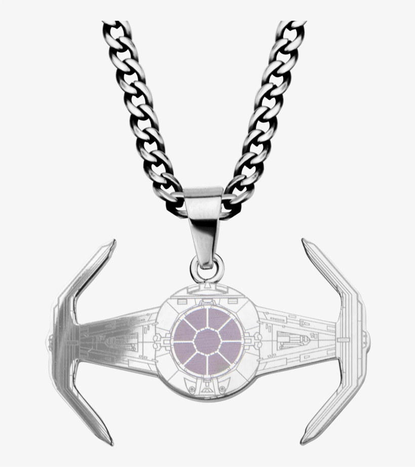 Etched X1 Tie Fighter Pendant With Chain - Star Wars Smycken, transparent png #8687222