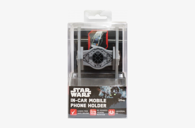 Star Wars Tie Fighter In Car Smartphone Vent Holder - Star Wars, transparent png #8687634