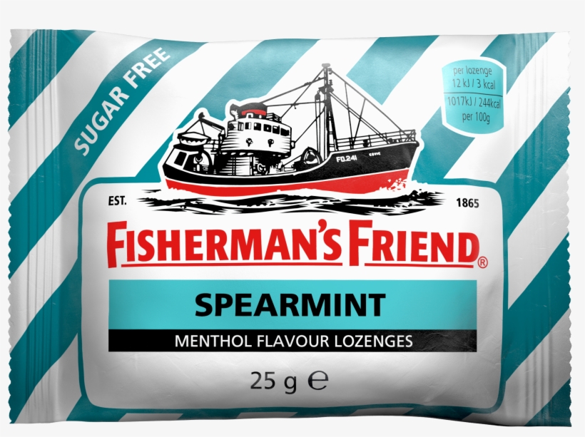 Pack25g Default Spearmint - Fishermans Friend Blackcurrant, transparent png #8687706