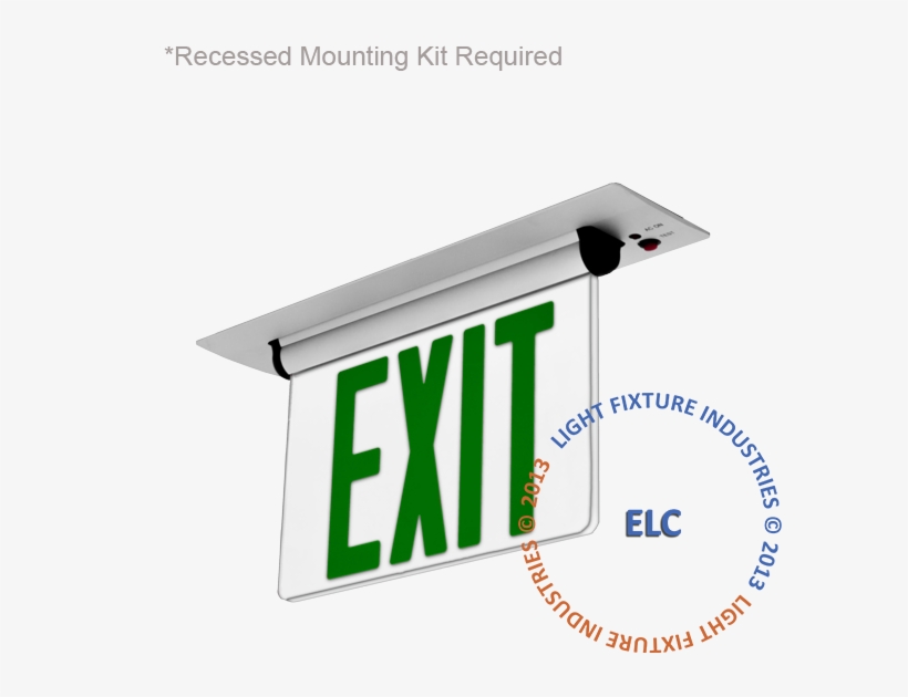 Edge Lit Exit Signs - Signage, transparent png #8687873