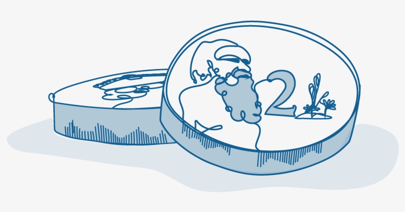 An Illustration Of One $2 Coin Balancing Against Another, transparent png #8688860